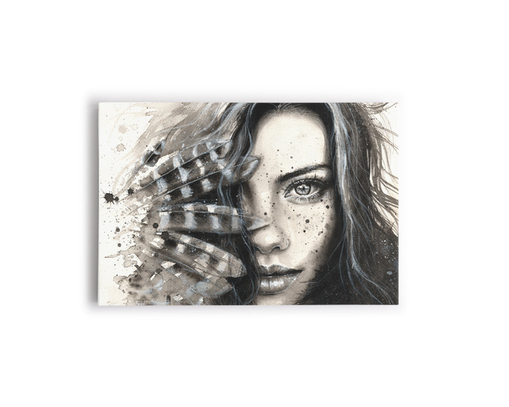 M- MUJER PLUMA ACUARELA 87