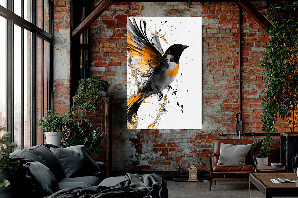 A- PAJARO NARANJA Y NEGRO 06