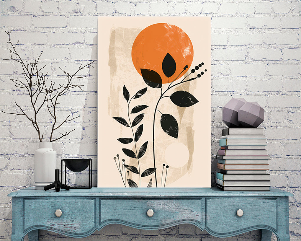 MI- PLANTA CON SOL NARANJA