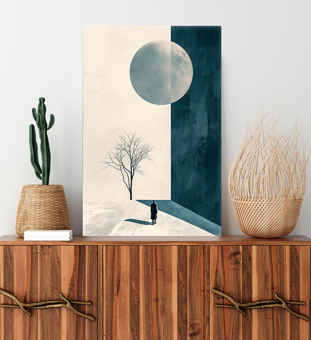 MI- HOMBRE FRENTE LA LUNA