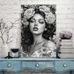 M- MUJER FLORES GRIS 09