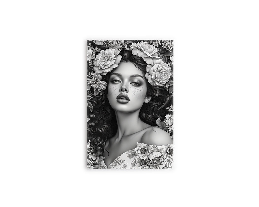 M- MUJER FLORES GRIS 09