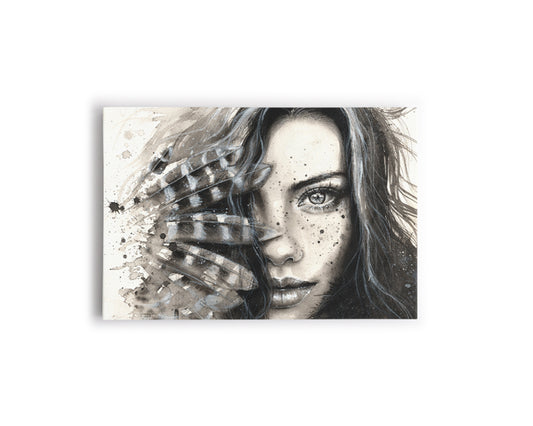 M- MUJER PLUMA ACUARELA 87
